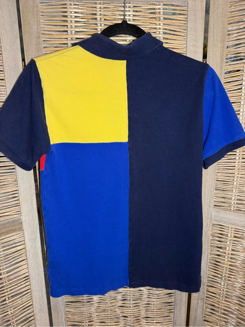 Kids Ralph Lauren Polo Sport Colorblock Polo - Navy/Blue/Yellow/Red size Medium
